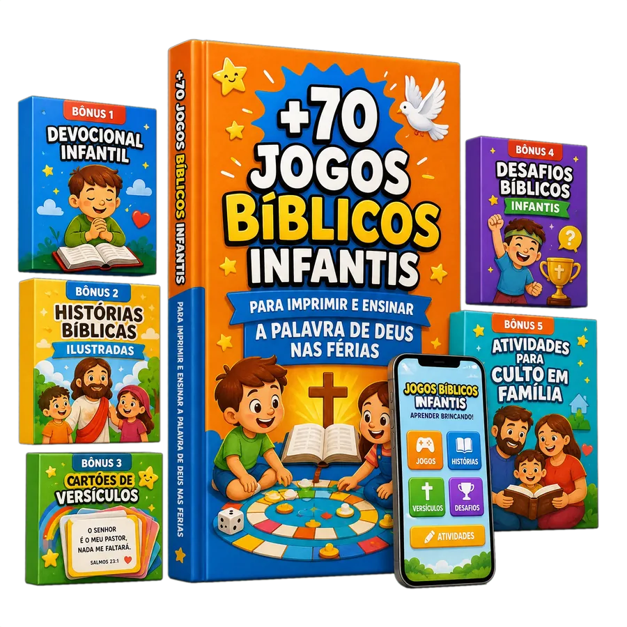 Pacote +120 Jogos Bíblicos Infantis com 5 bônus exclusivos